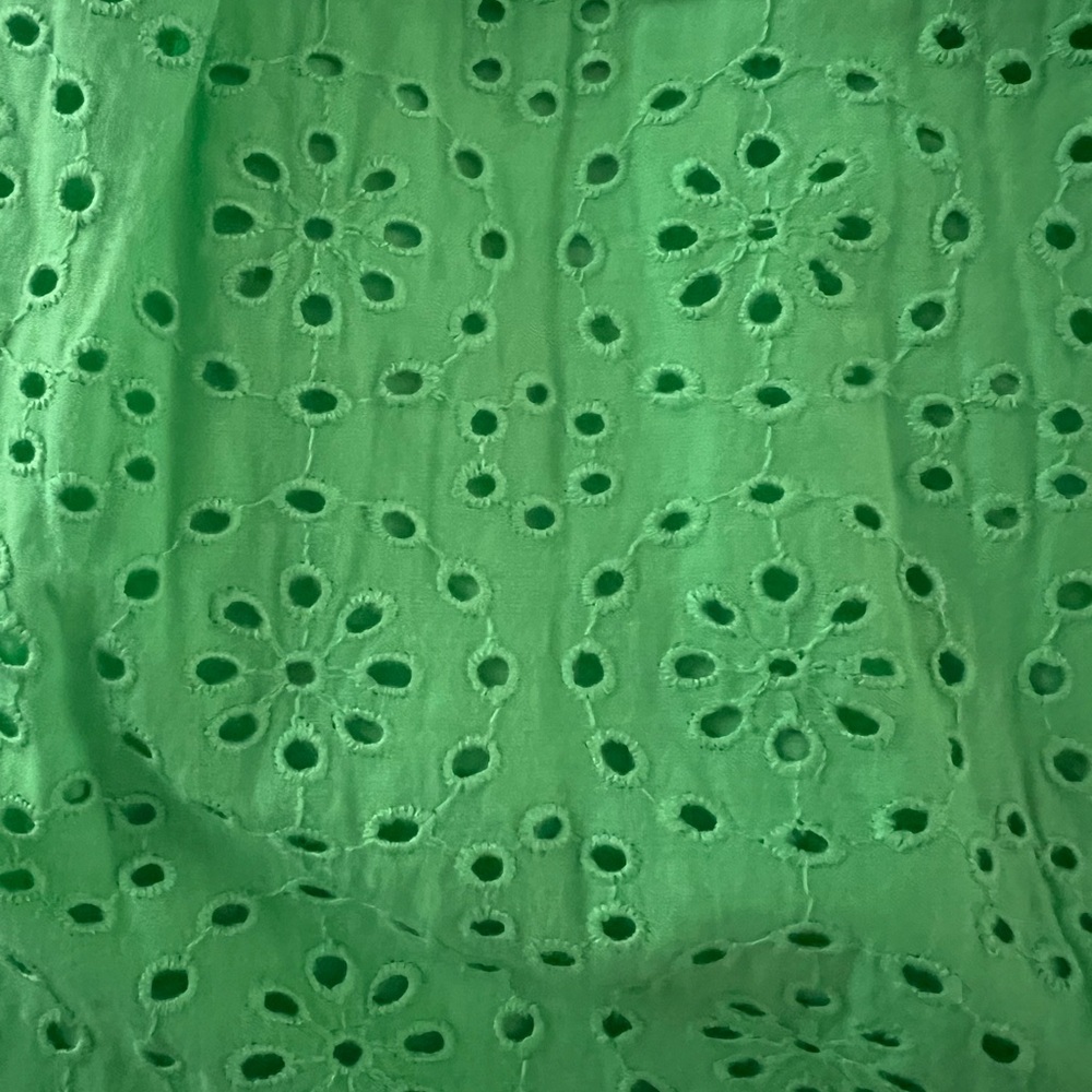 Lilly Pulitzer Bright Green Eyelet Ruffle Midi Dress - Picture 4 of 5